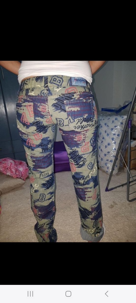 Kadın Kamuflaj Desenli Kemerli Pantolon - Görsel 3