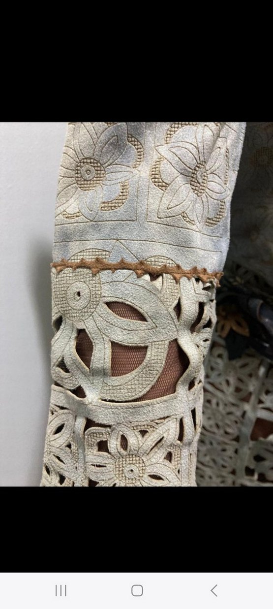 Nakışlı, Kemerli Bohem elbise veya trenckot - Görsel 5