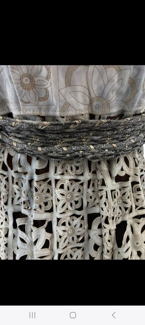 Nakışlı, Kemerli Bohem elbise veya trenckot - Görsel 4