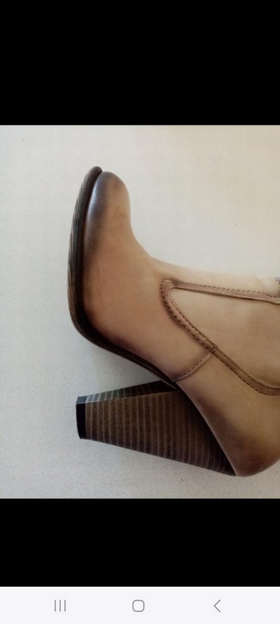 Bej Deri Kadın Dizüstü Çizme - Görsel 4