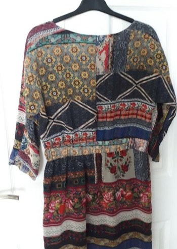 Bohem Tarz Çok Renkli kısa elbise - Görsel 3