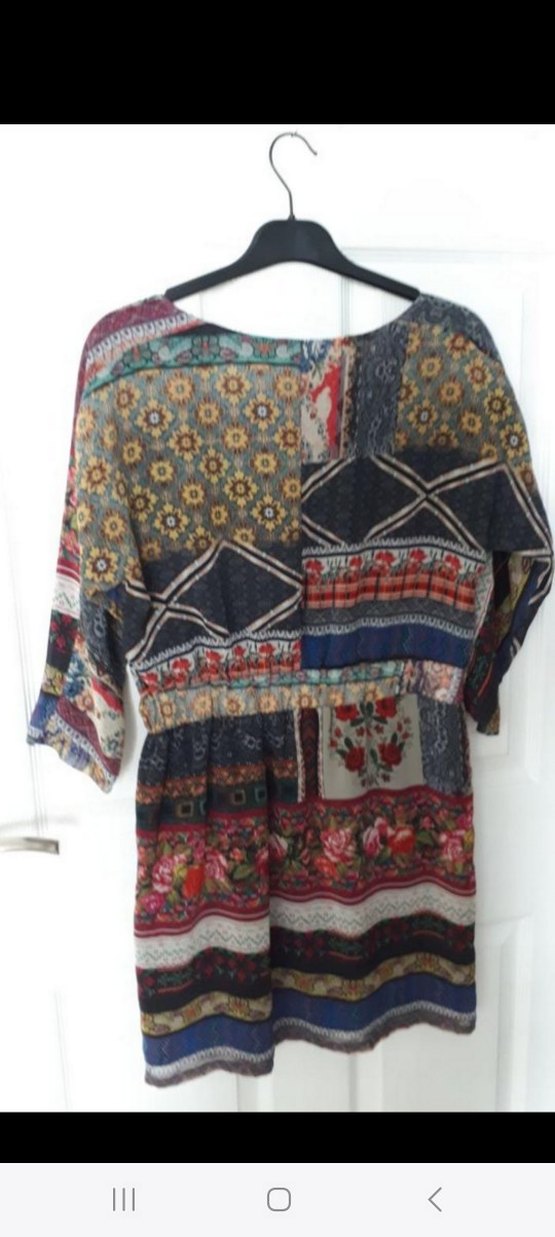 Bohem Tarz Çok Renkli kısa elbise - Görsel 3