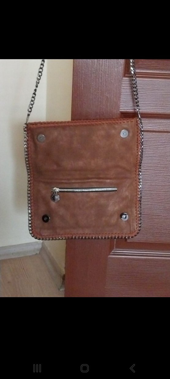 Zincir Detaylı taba renk Kadın Çanta - Görsel 2