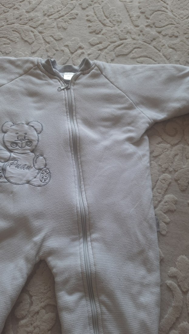 Gri Fermuarlı Bebek Erkek Tulumu - Görsel 4