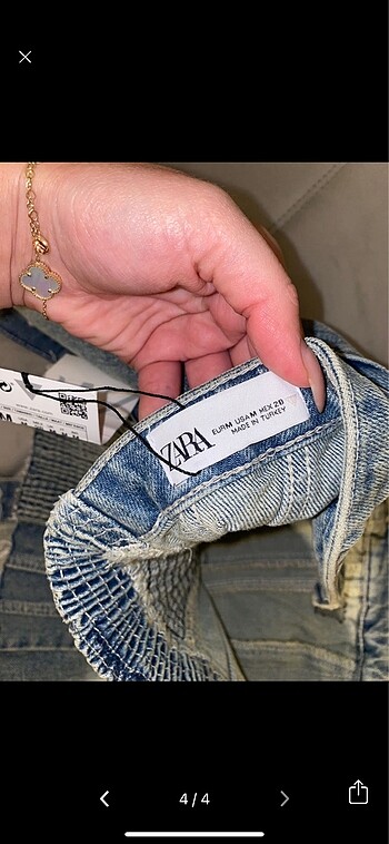 38 Beden mavi Renk Zara Jean Büstiyer