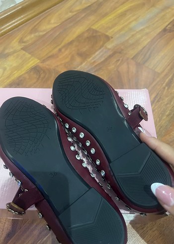 36 Beden bordo Renk BORDO RUGAN TAŞLI ŞIK BABET