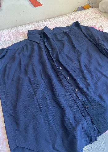 Lacivert oversize/büyük beden gömlek