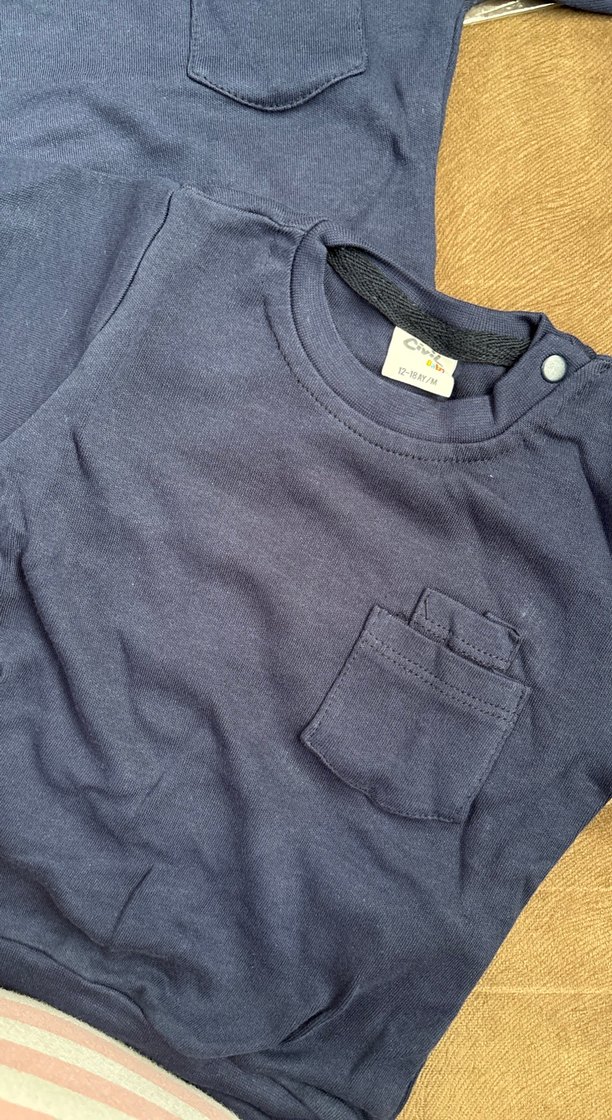 6-24 ay erkek bebek lacivert Sweatshirt, Bisiklet Yaka - Görsel 4