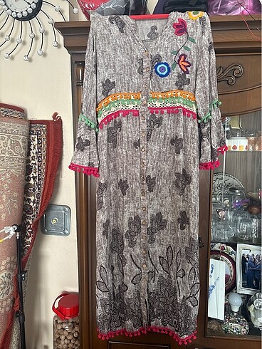 Retro renkli elbise s m l olur
