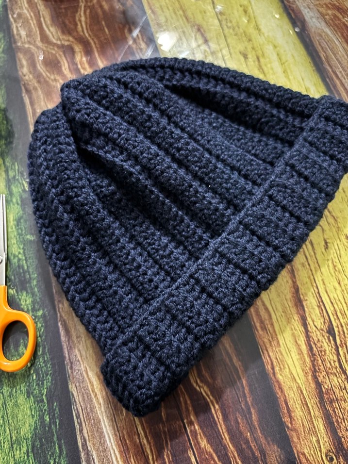 Siyah Örgü Kadın erkek cocuk Bere - Görsel 2