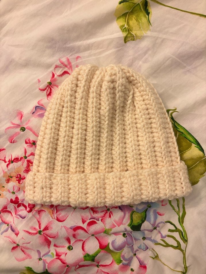 Bej  Örgü Kadın Bere krem bere sevgililer günü - Görsel 2