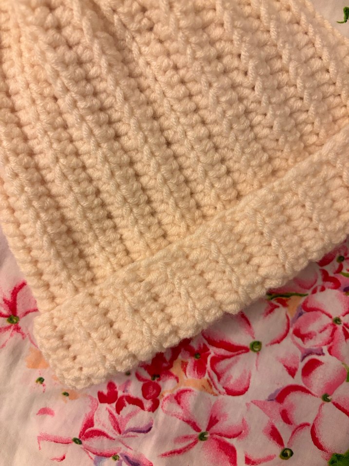 Bej  Örgü Kadın Bere krem bere sevgililer günü - Görsel 5