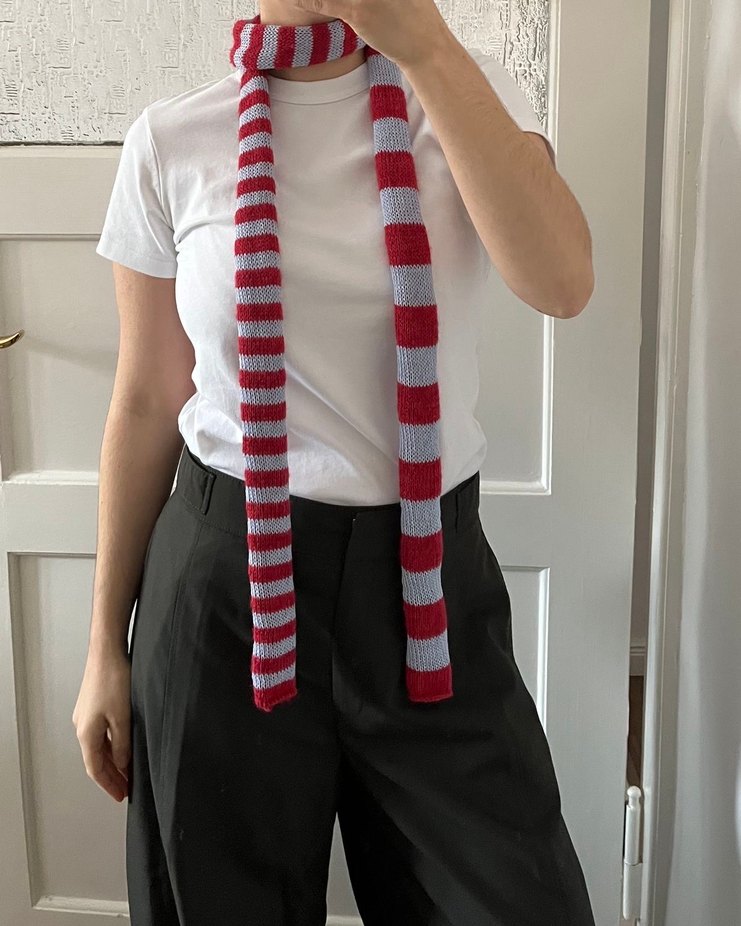 Pinterest iki renkli atkı flor - Görsel 3