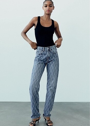 Zara taşlı pantolon