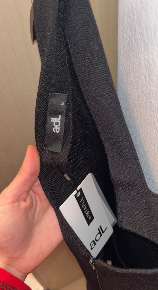 Siyah Uzun V Yakalı Drapeli Kadın Elbise - Görsel 5