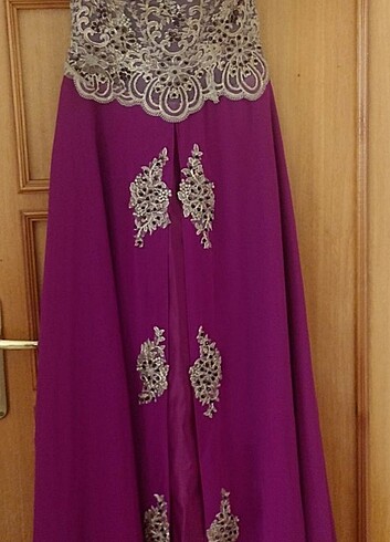 m Beden pembe Renk Şifon abiye kaftan