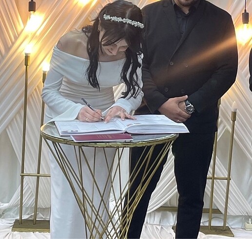 xs Beden beyaz Renk Nikah elbisesi