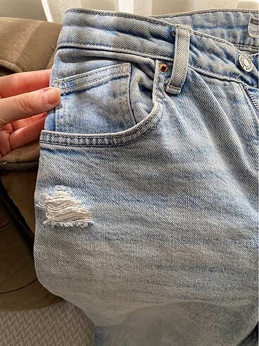36 Beden mavi Renk Bershka jean