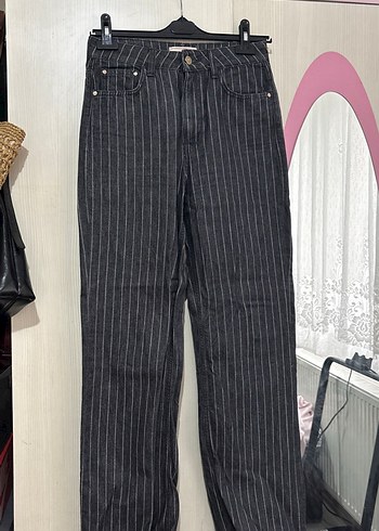Mavi Jeans Gri Cizgili Duz Paca Pantolon