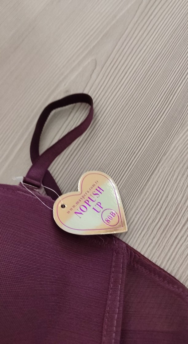 Bordo Renkli Rahat Midi Sütyen - Görsel 2