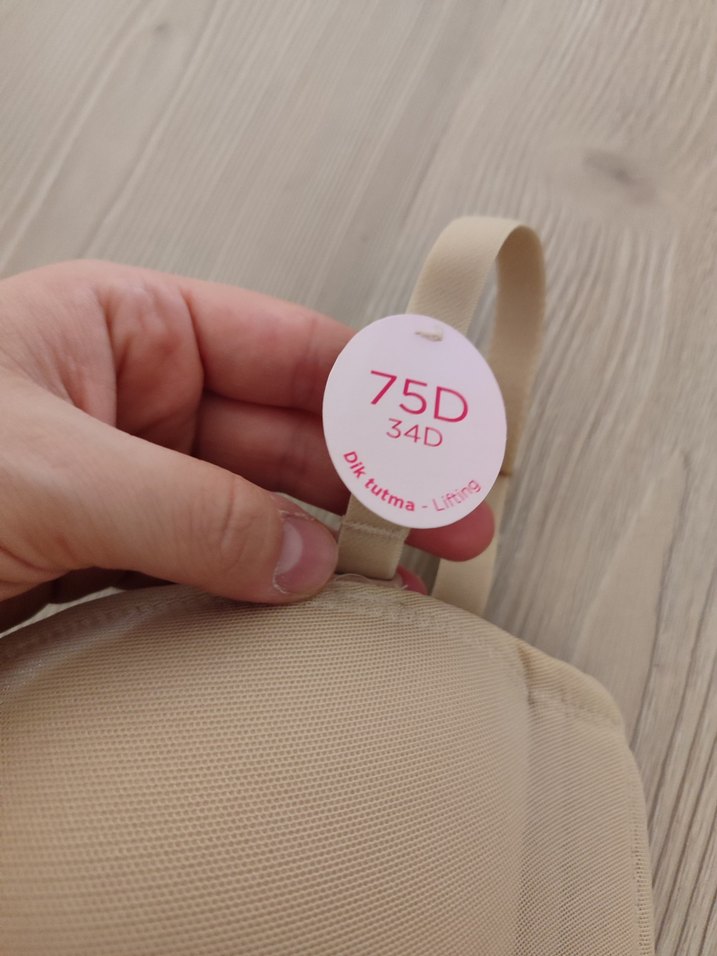 Bej Minimalist Bohem Midi Sütyen - Görsel 3