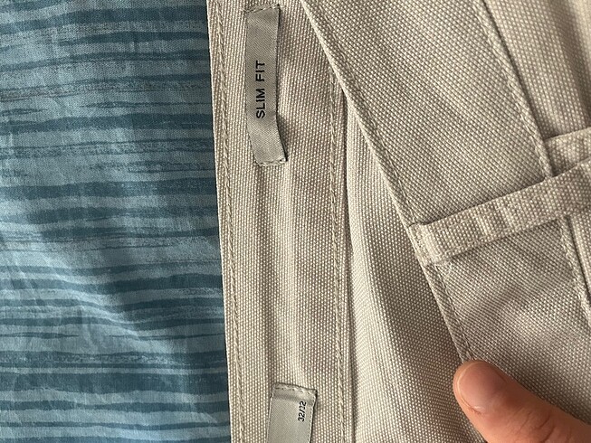 32 Beden ten rengi Renk Krem slim fit erkek keten pantolon