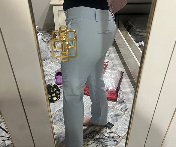 Zara Buz mavisi kumaş pantolon