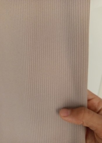 Düğmeli Bej Kadın Kumaş Pantolon - Görsel 2