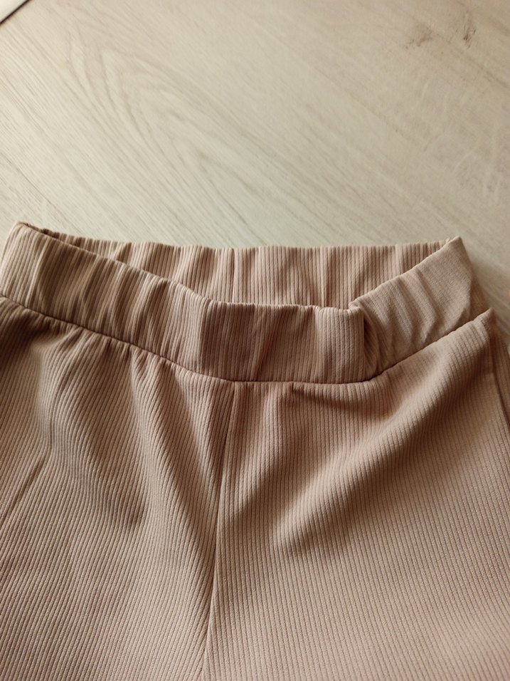 Düğmeli Bej Kadın Kumaş Pantolon - Görsel 4