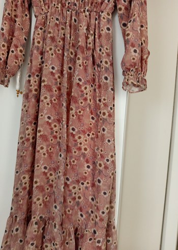 Pembe Çiçek Desenli Bohem Hamile Bluz - Görsel 2