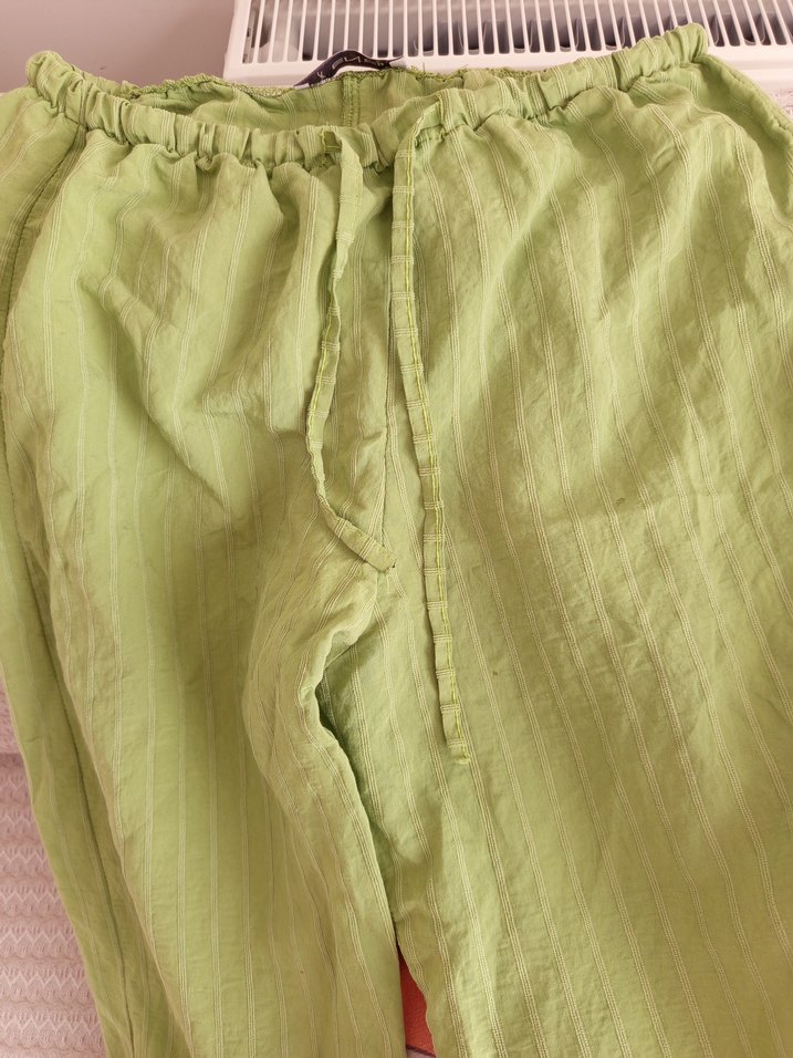 Haki Kadın Hamile Keten pantolon - Görsel 2