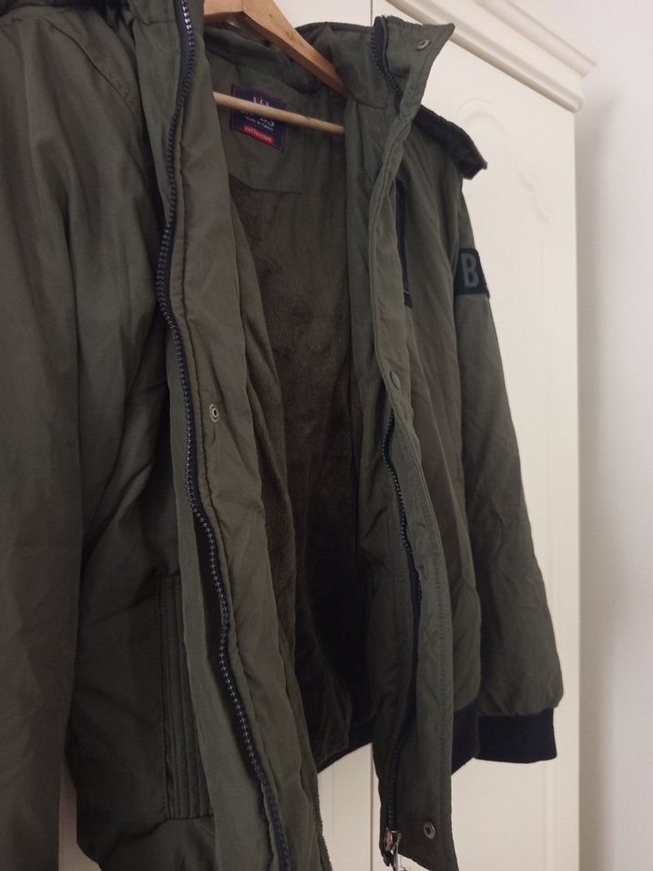 Erkek Çocuk Gri Kemerli Street Wear Kaban - Görsel 2