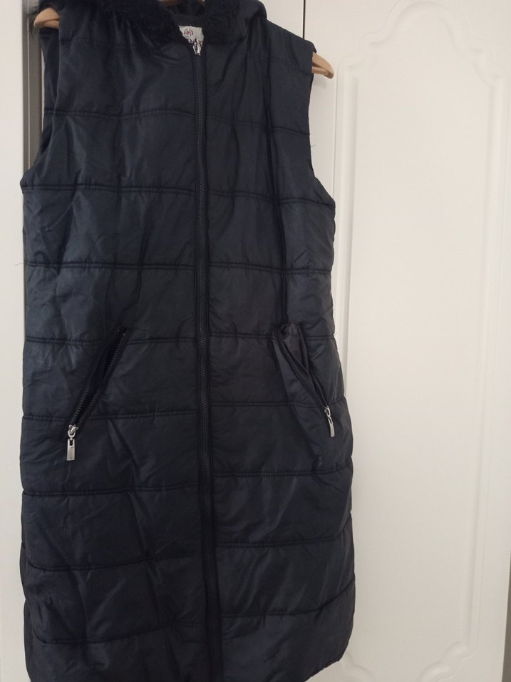 Siyah Uzun Kürklü Kadın Ceket - Görsel 2