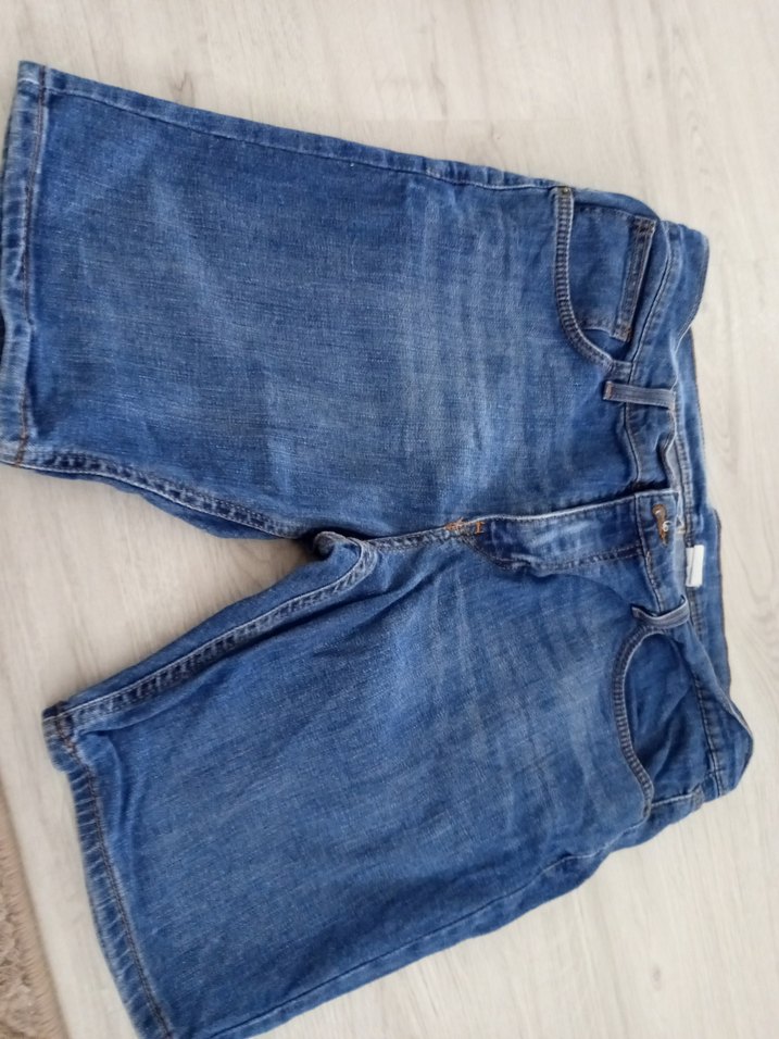 Düğmeli Mavi Kadın Kot Pantolon - Görsel 2