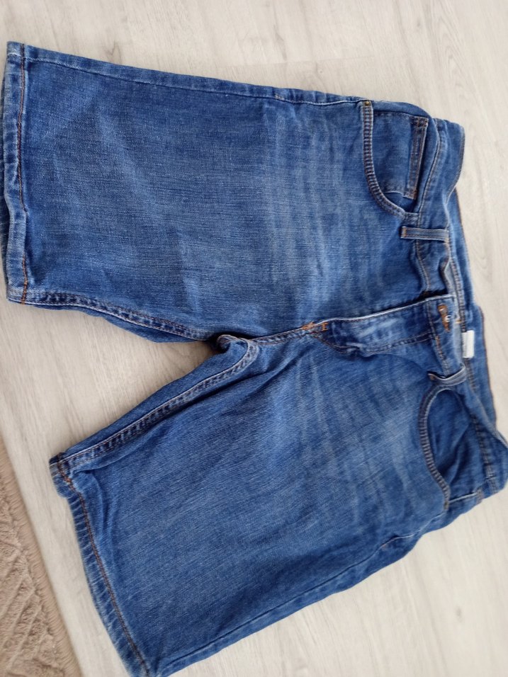 Düğmeli Mavi Kadın Kot Pantolon - Görsel 3