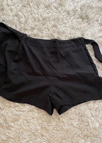 36 Beden Siyah Kemerli Mini şort Etek