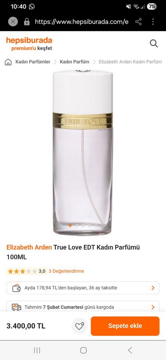 True Love Kadın Parfümü 100 ml - Görsel 5