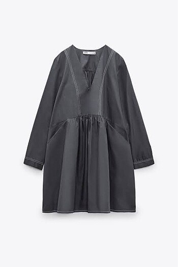 Zara 100 PAMUKLU ELBİSE BAHARLIK