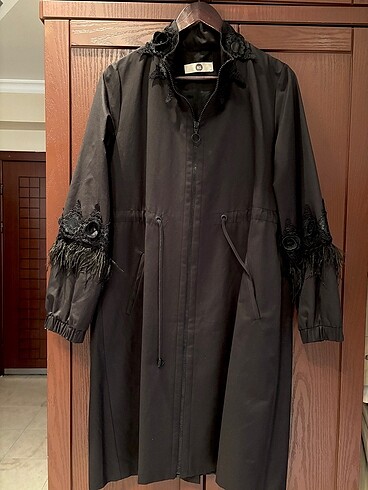 Seçil Store siyah midi boy trençkot kap