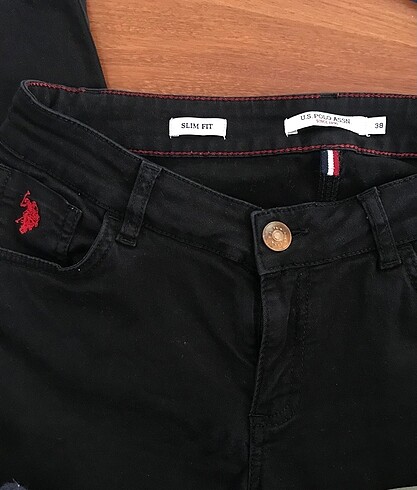 38 Beden Us Polo assn kadın 38 beden siyah slim fit pantolon
