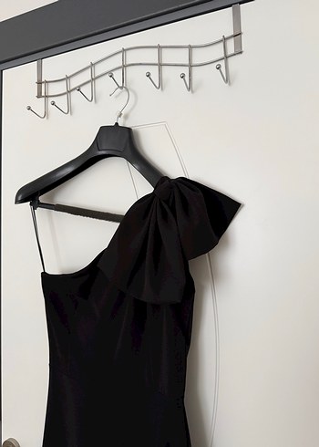 Siyah Drapeli Uzun Elbise - Görsel 6