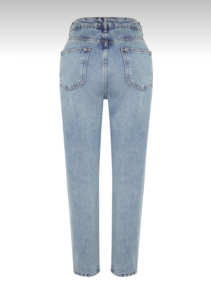 Kadın Açık Mavi Denim Regular Fit Jean - Görsel 3