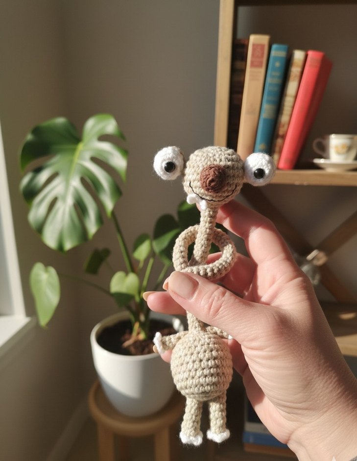 Hasır rengi çanta charmı - Görsel 2