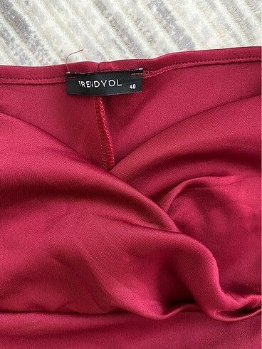 Trendyol & Milla Bordo midi elbise