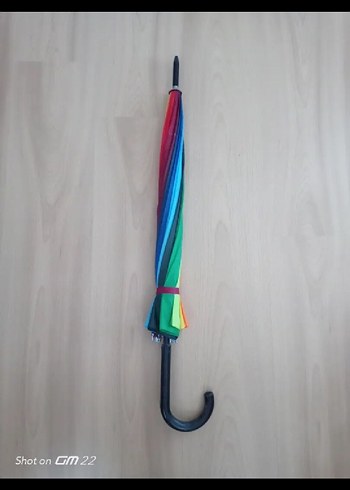 Şeffaf Çok Renkli Kadın Şemsiye - Görsel 2