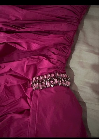 Pembe Tek Omuz Kadın Ceket, Fermuarlı, Mini Boy - Görsel 7