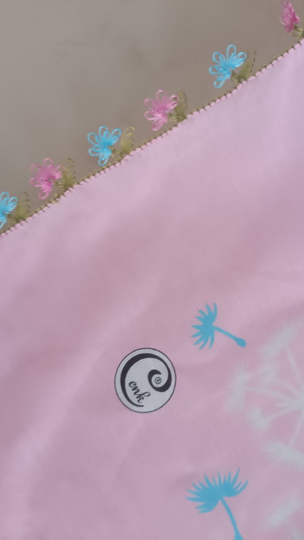 Oyalı Pembe  Kadın tülbent - Görsel 2