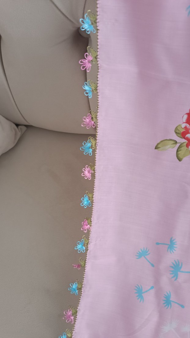 Oyalı Pembe  Kadın tülbent - Görsel 3