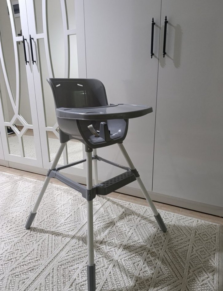 Gri Bebek Mama Sandalyesi - Görsel 2