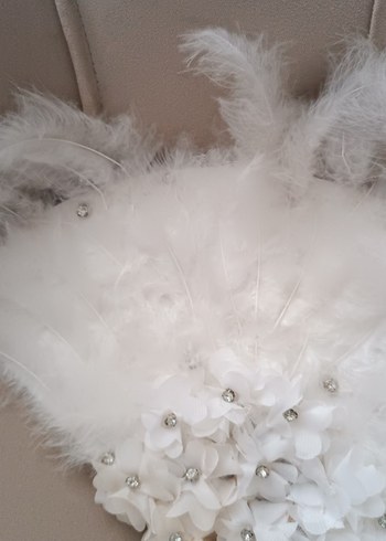 Beyaz Tüylü Gelin Yelbazesi - Görsel 2